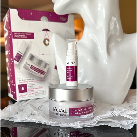 NEW MURAD Hydro-Dynamic Ultimate Moisture Cream & Revitalixir Recovery Serum Set - Picture 1 of 12